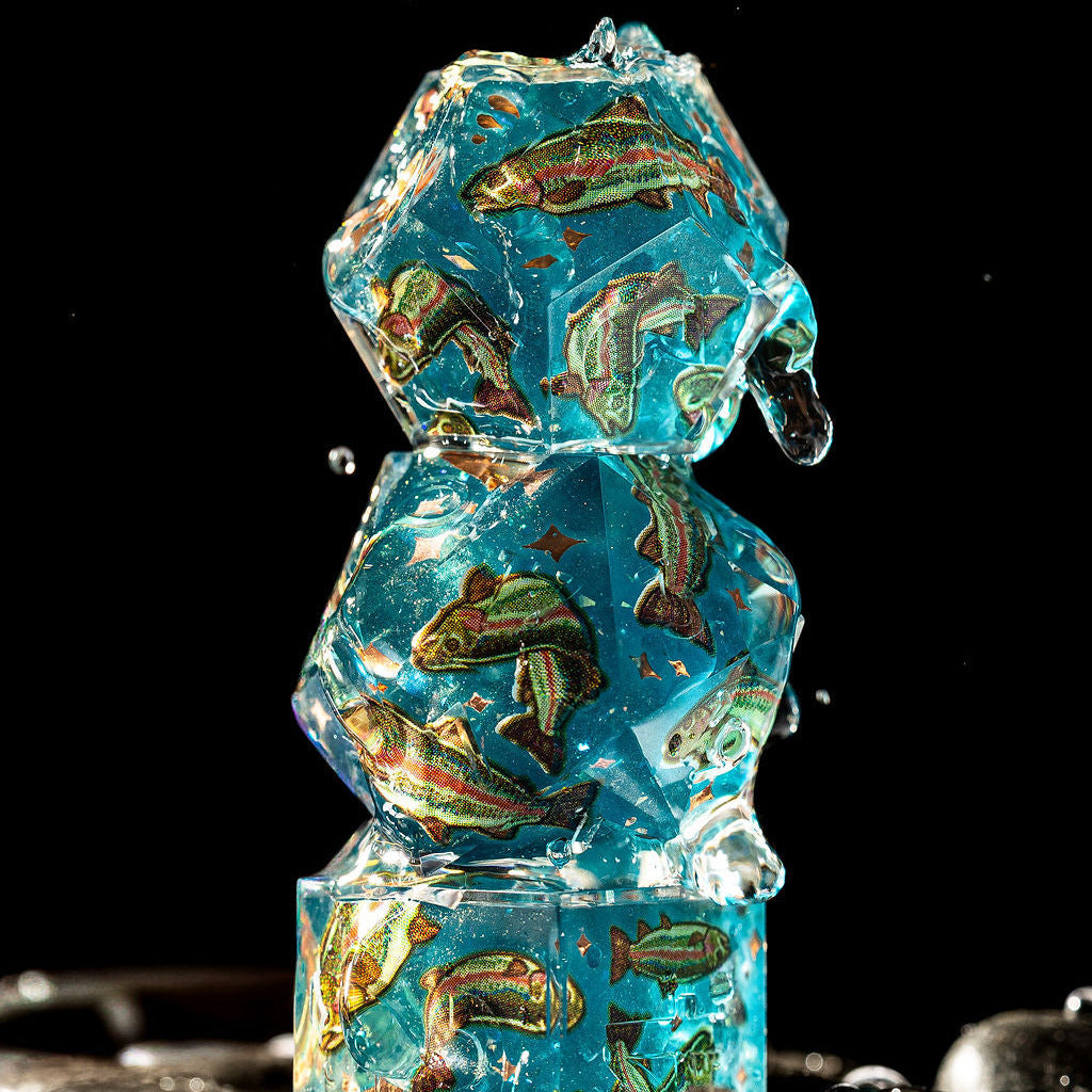 Rainbow Trout 7-Piece Iconic Dice Set