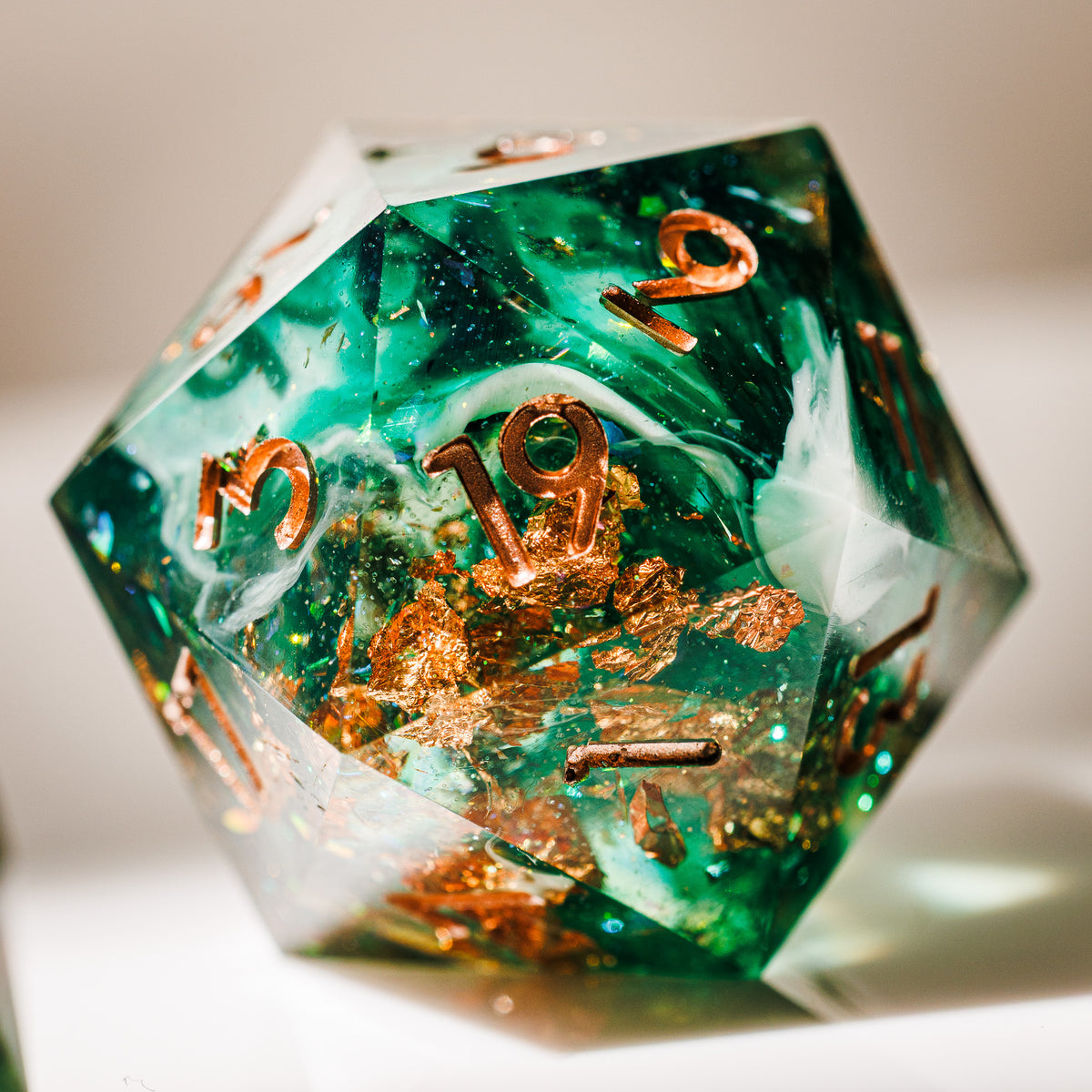 Mossy Glade 7-Piece Polyhedral Dice Set - Dispel Dice - Premium DnD Dice & Accessories # #