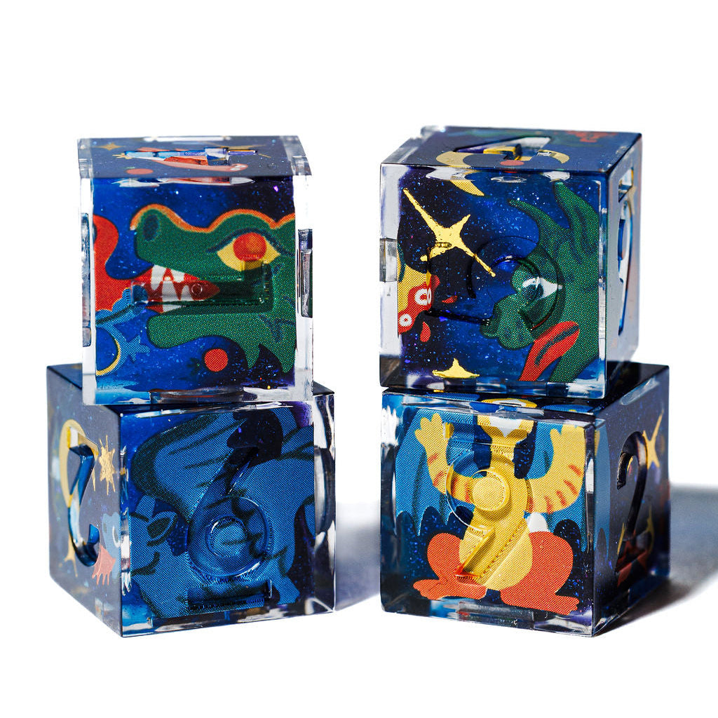 Dragon Slayer 4-Piece Iconic D6 Dice Set