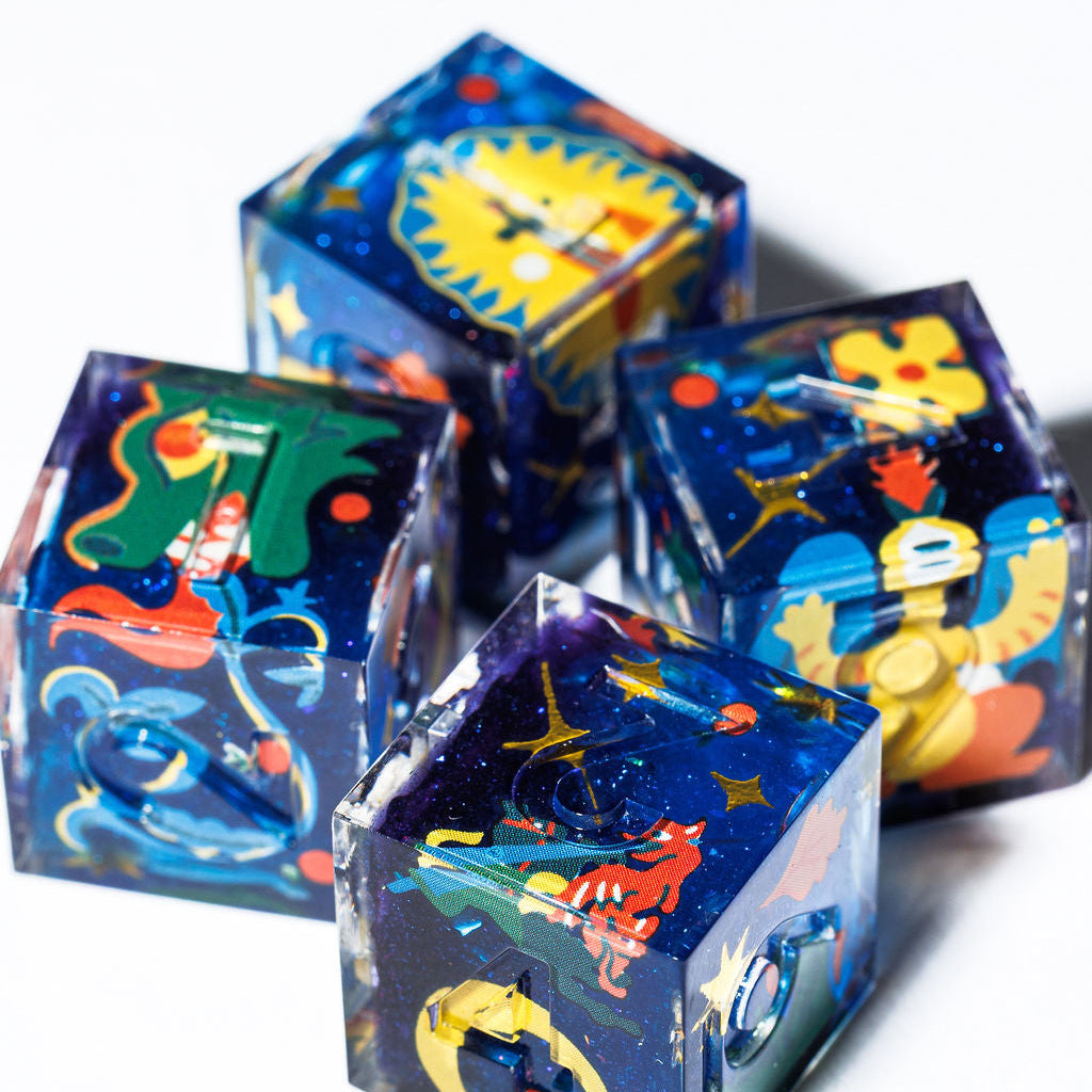 Dragon Slayer 4-Piece Iconic D6 Dice Set