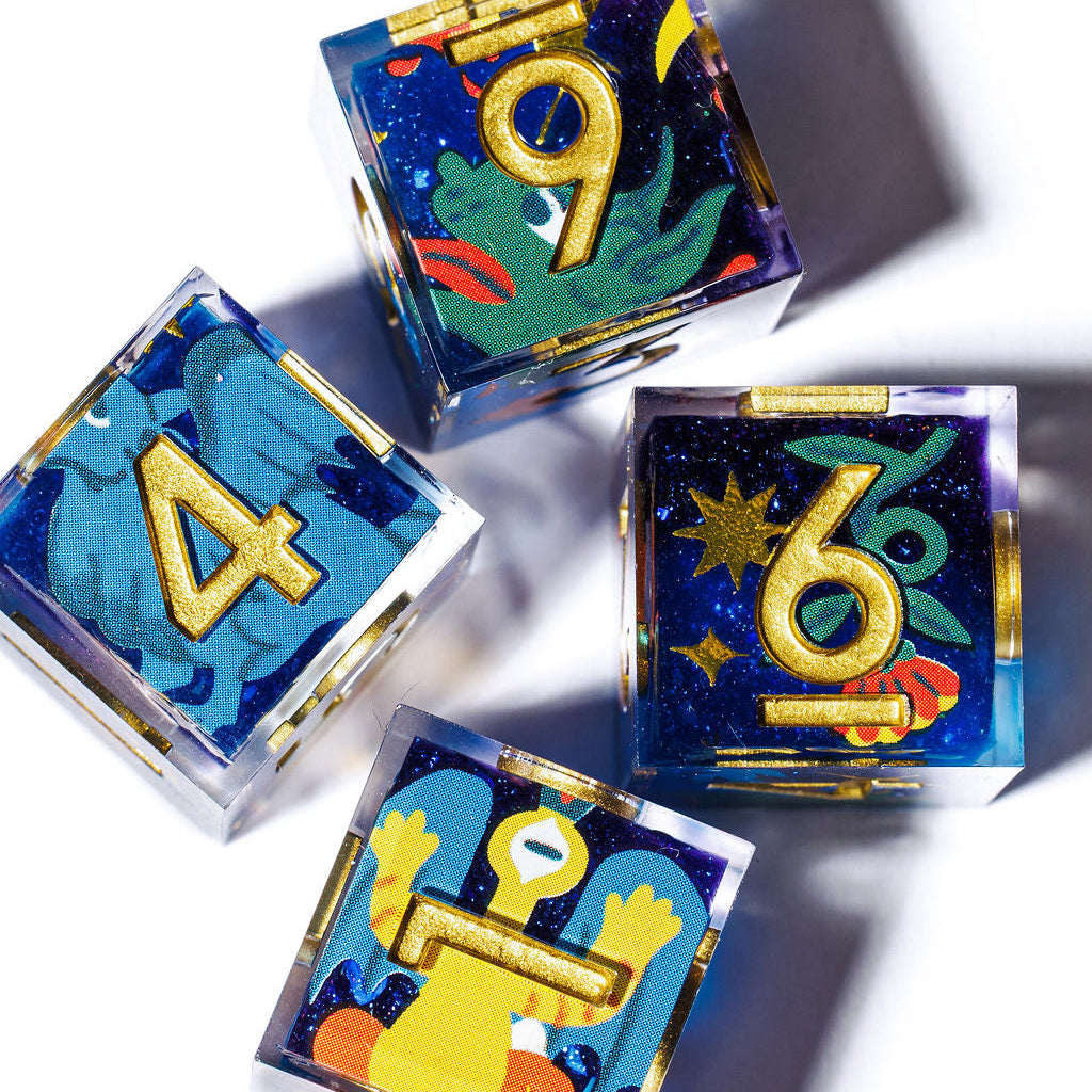 Dragon Slayer 4-Piece Iconic D6 Dice Set