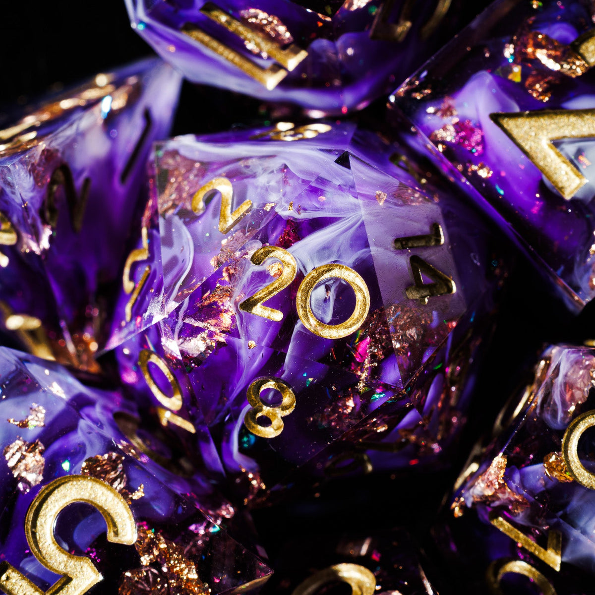 Unseelie Court 7-Piece Polyhedral Dice Set - Dispel Dice - Premium DnD Dice & Accessories # #