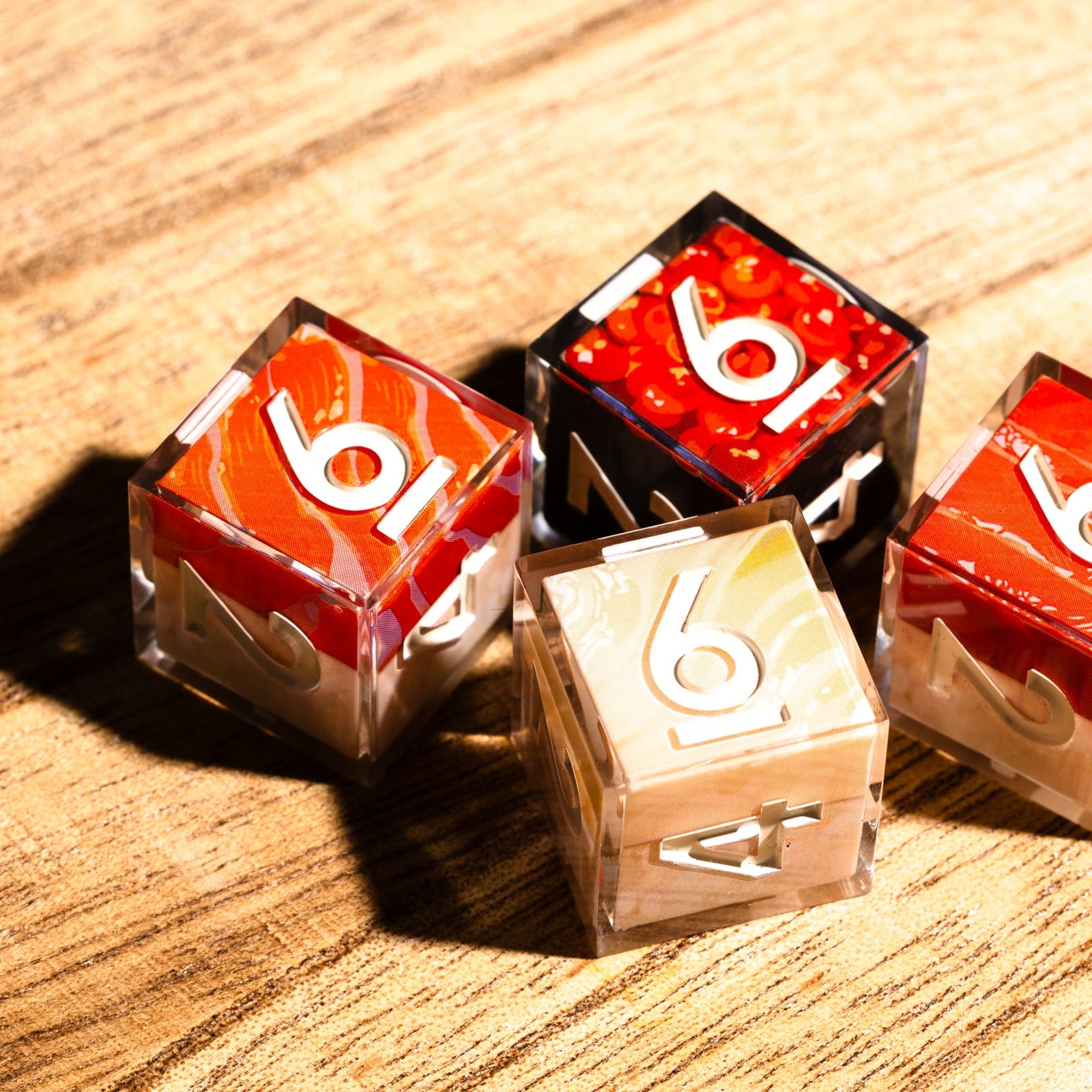 Sushi 4-Piece Iconic D6 Dice Set | Dispel Dice®