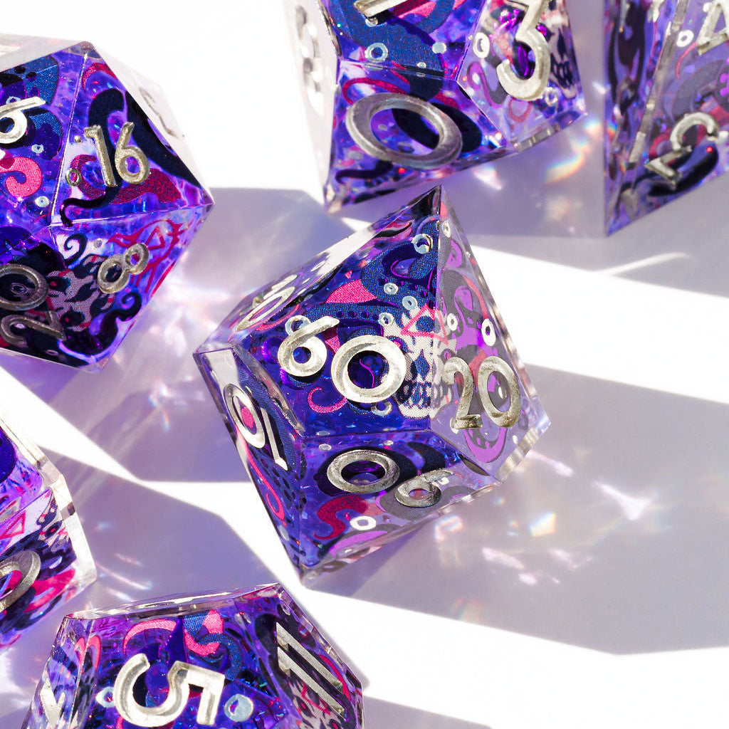Quest's End x Dispel Dice "Revenant Rattle Bones" 7-Piece Iconic Dice Set