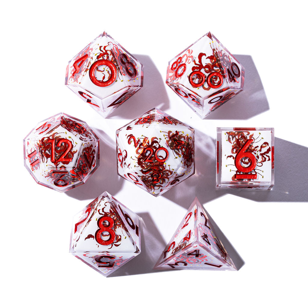 Kiss of the Spider Lily 7-Piece Iconic Dice Set