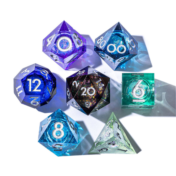 Nightfall 7-Piece Liquid Core Dice Set