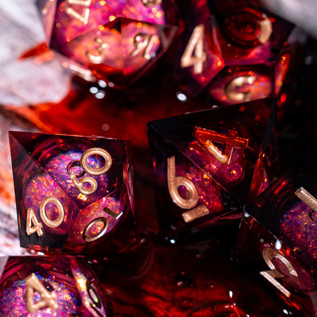 Nosferatu 7-Piece Liquid Core Dice Set