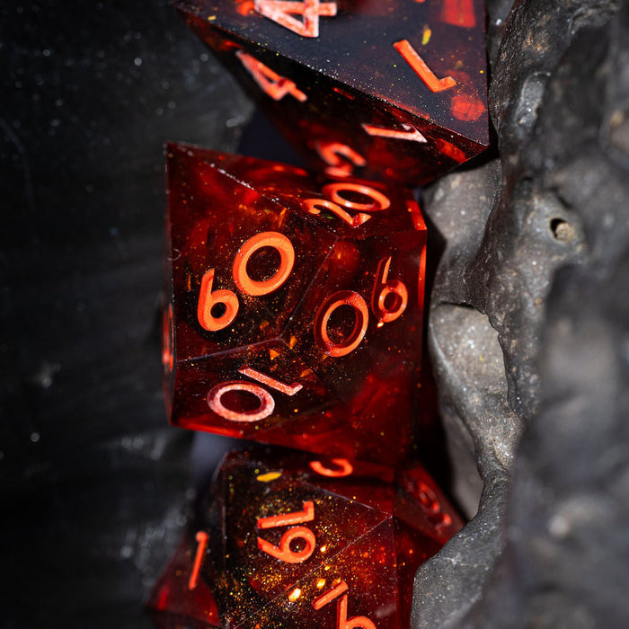 Hot Spot 7-Piece Polyhedral Dice Set | Dispel Dice®