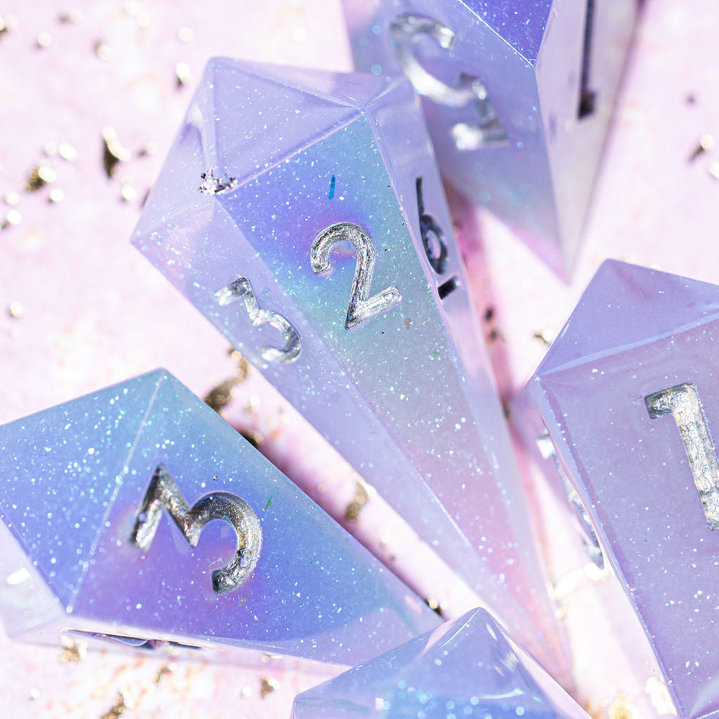 Moon Prism 7-Piece Jewel Shape Dice Set