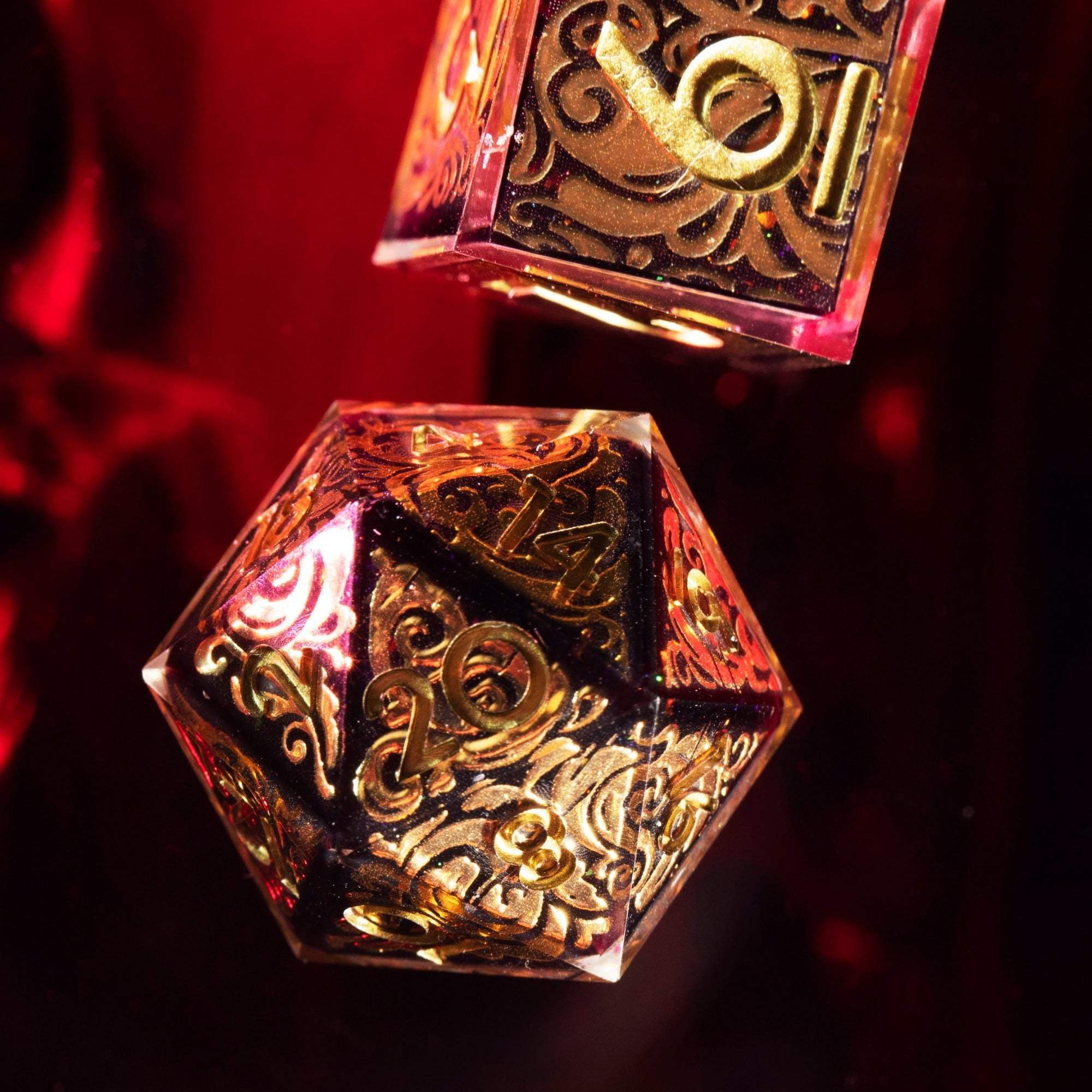 Baroque 7-Piece Polyhedral Dice Set - Dispel Dice - Premium DnD Dice & Accessories