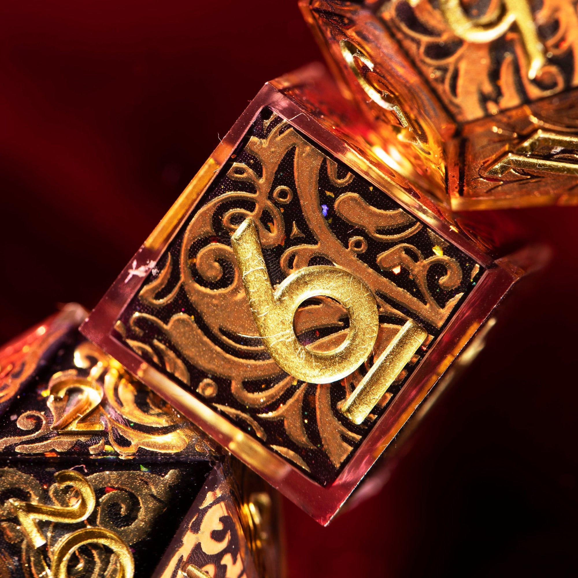 Baroque 7-Piece Polyhedral Dice Set - Dispel Dice - Premium DnD Dice & Accessories