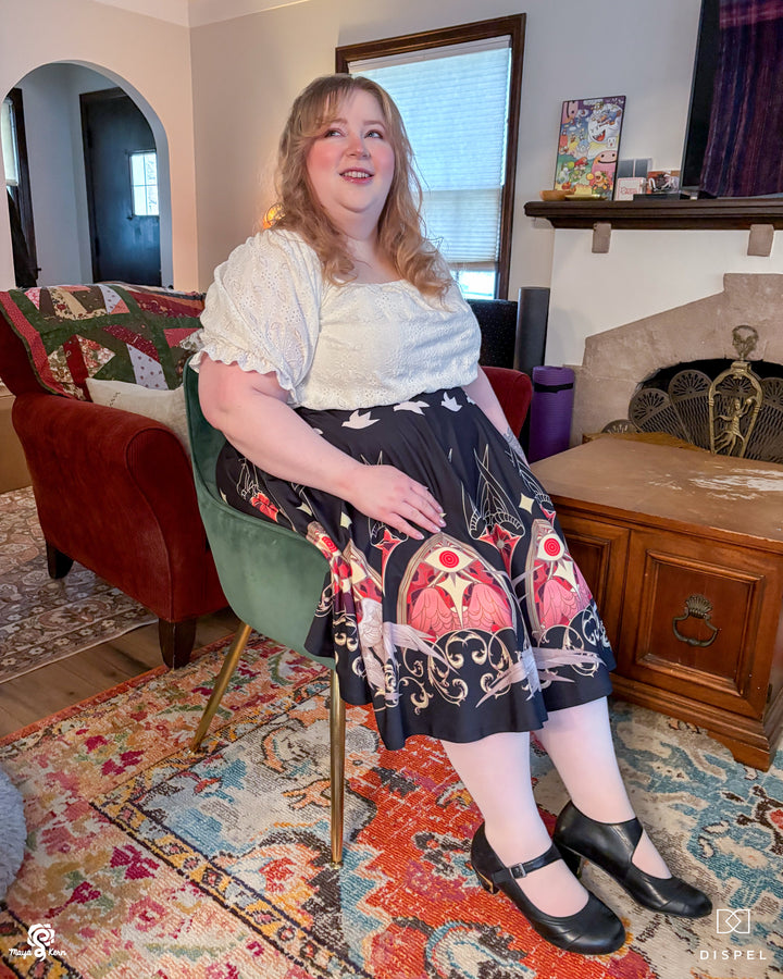 [PREORDER] COLLAB: Dispel Dice Be Not Afraid Midi Skirt