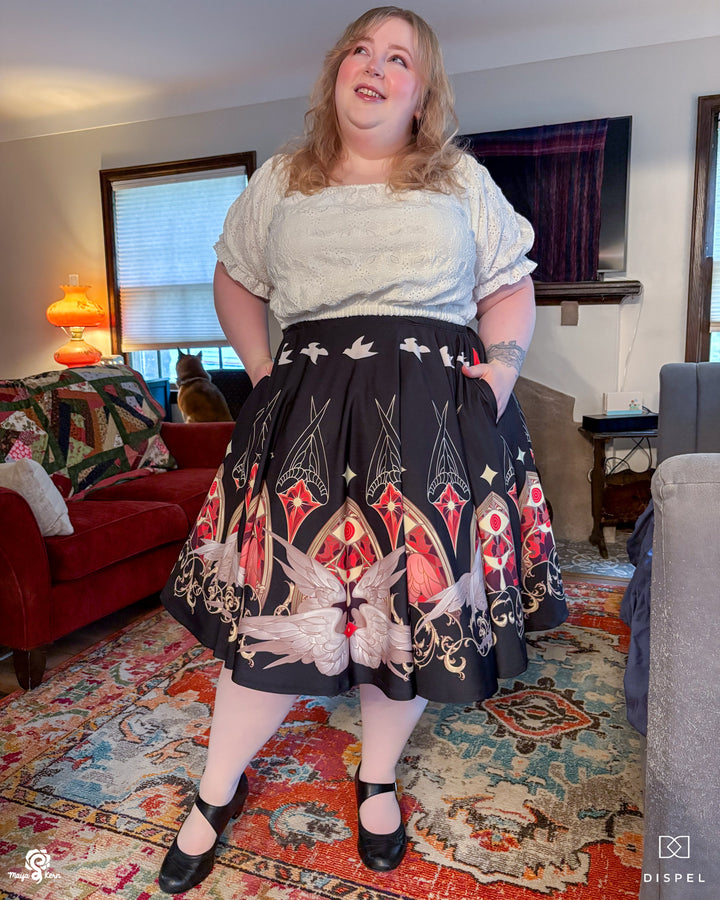 [PREORDER] COLLAB: Dispel Dice Be Not Afraid Midi Skirt