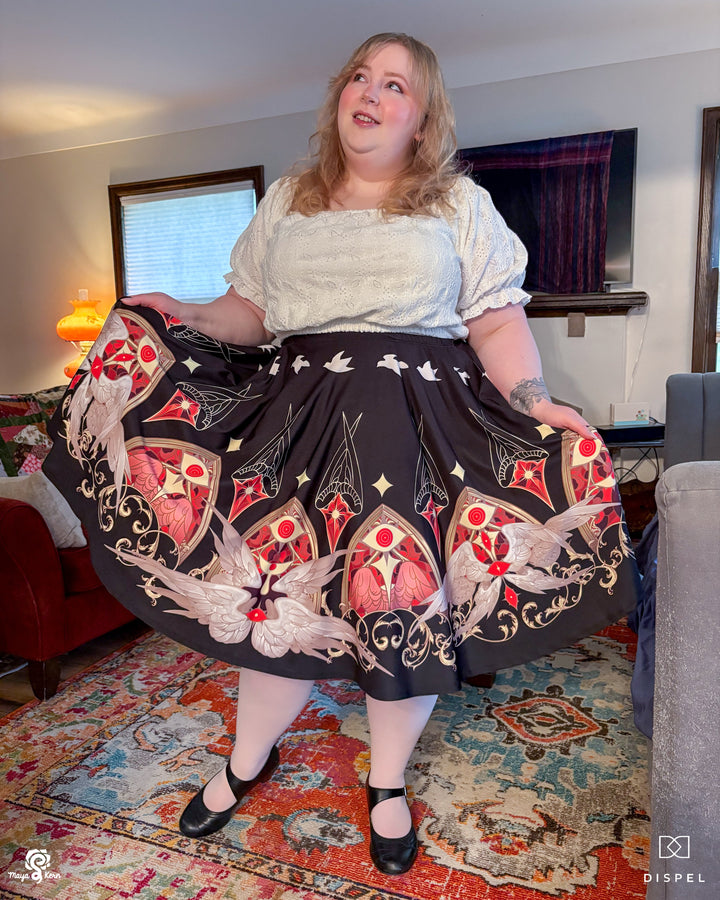 [PREORDER] COLLAB: Dispel Dice Be Not Afraid Midi Skirt
