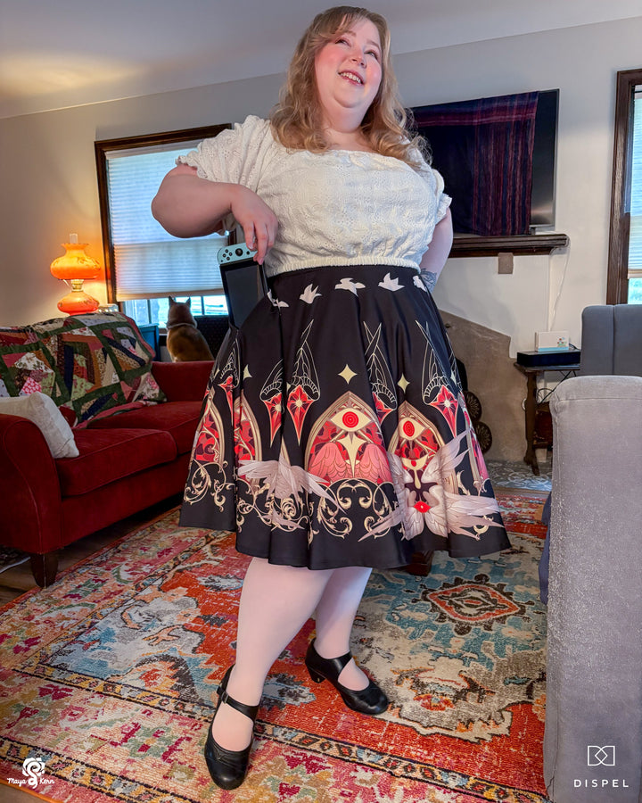 [PREORDER] COLLAB: Dispel Dice Be Not Afraid Midi Skirt