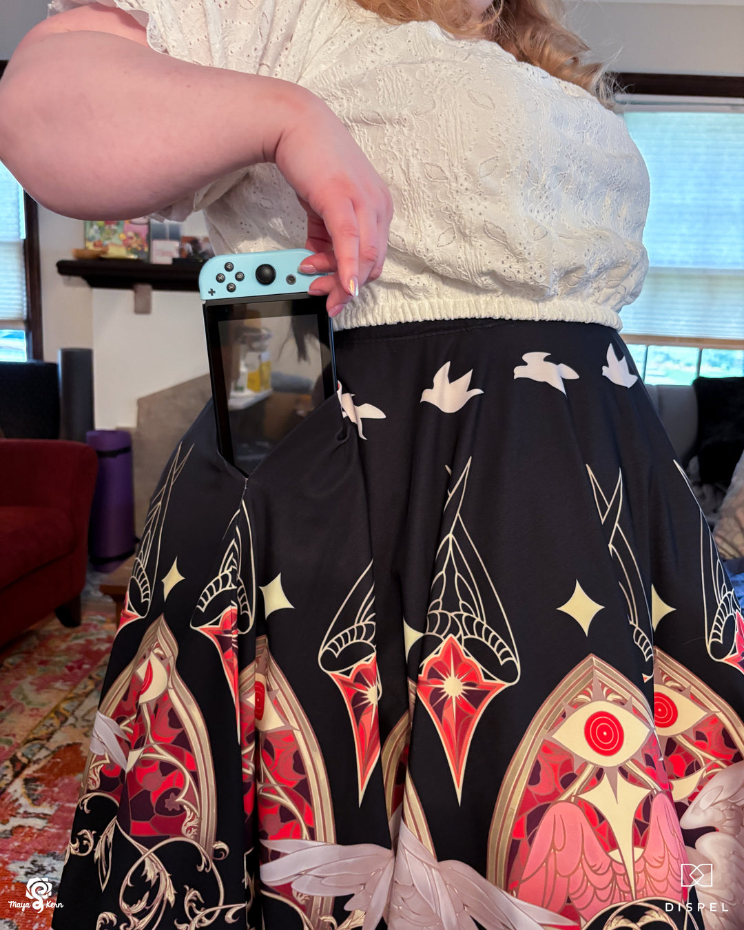 [PREORDER] COLLAB: Dispel Dice Be Not Afraid Midi Skirt