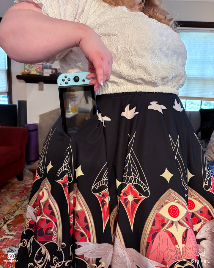 [PREORDER] COLLAB: Dispel Dice Be Not Afraid Midi Skirt