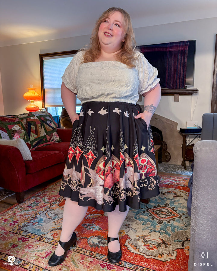 [PREORDER] COLLAB: Dispel Dice Be Not Afraid Midi Skirt