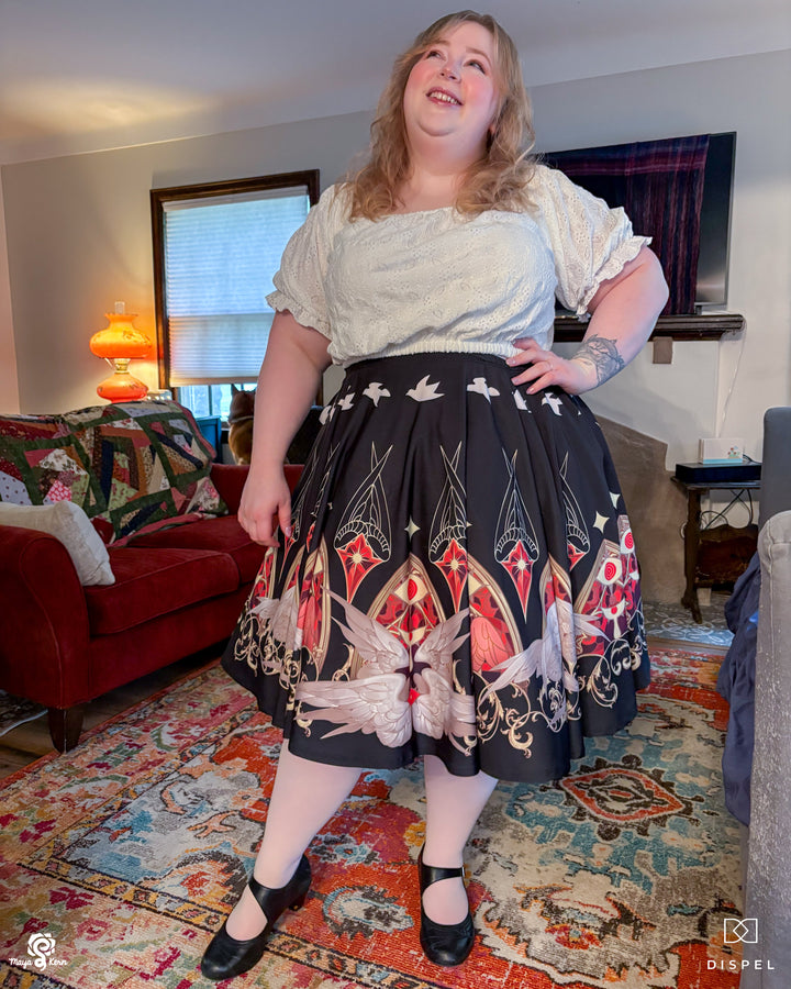 [PREORDER] COLLAB: Dispel Dice Be Not Afraid Midi Skirt