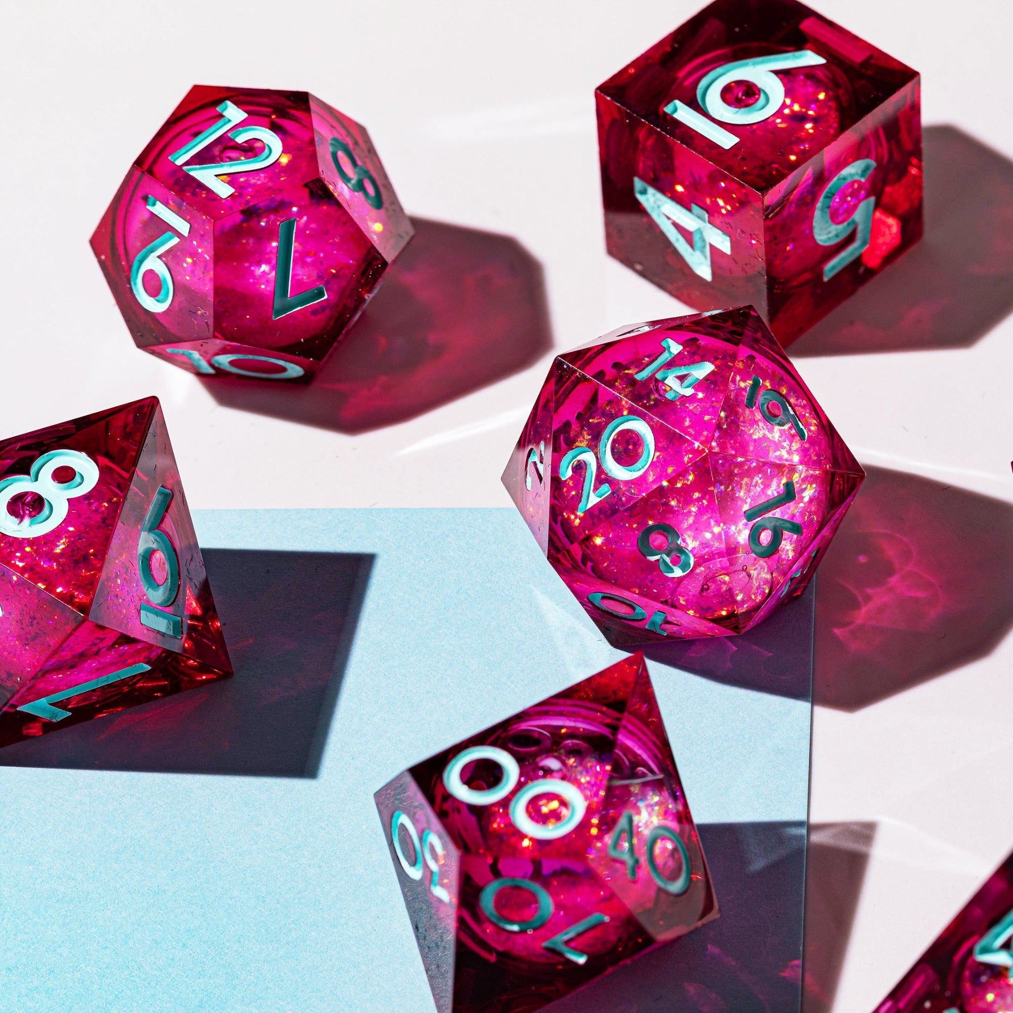 Charm Person 7-Piece Liquid Core Dice Set - Dispel Dice - Premium DnD Dice & Accessories