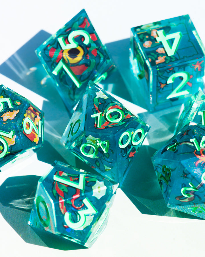 Join The Party Plant Pirates 7-Piece Iconic Dice Set