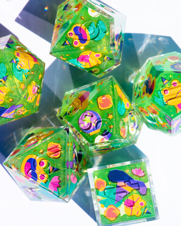 High Rollers x Dispel "The Clever Toad" 7-Piece Iconic Dice Set