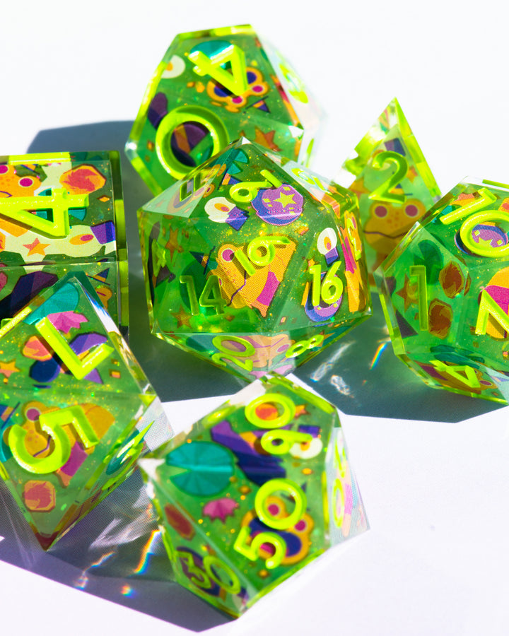 High Rollers x Dispel "The Clever Toad" 7-Piece Iconic Dice Set