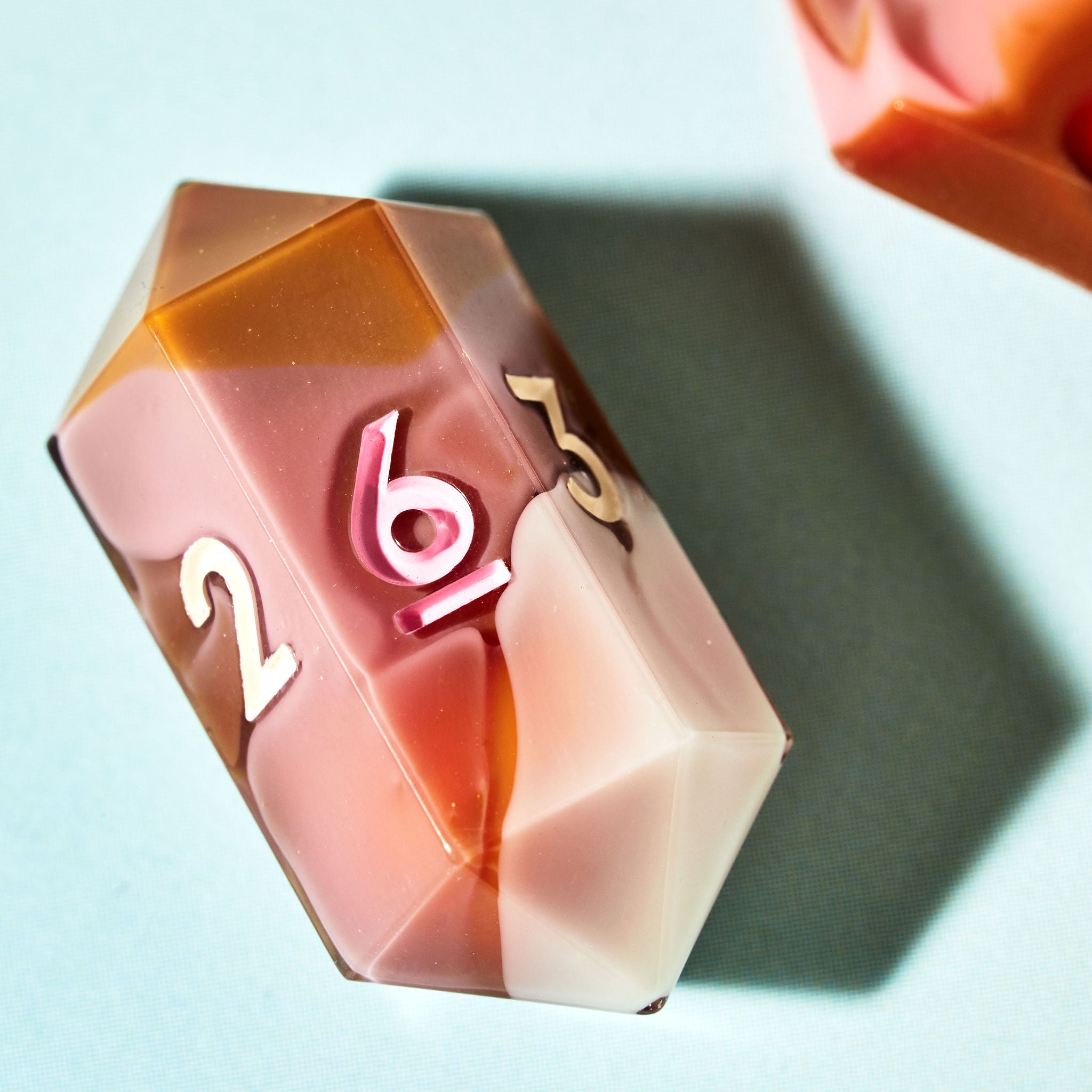 Neapolitan Sundae 7-Piece Jewel Shape Dice Set