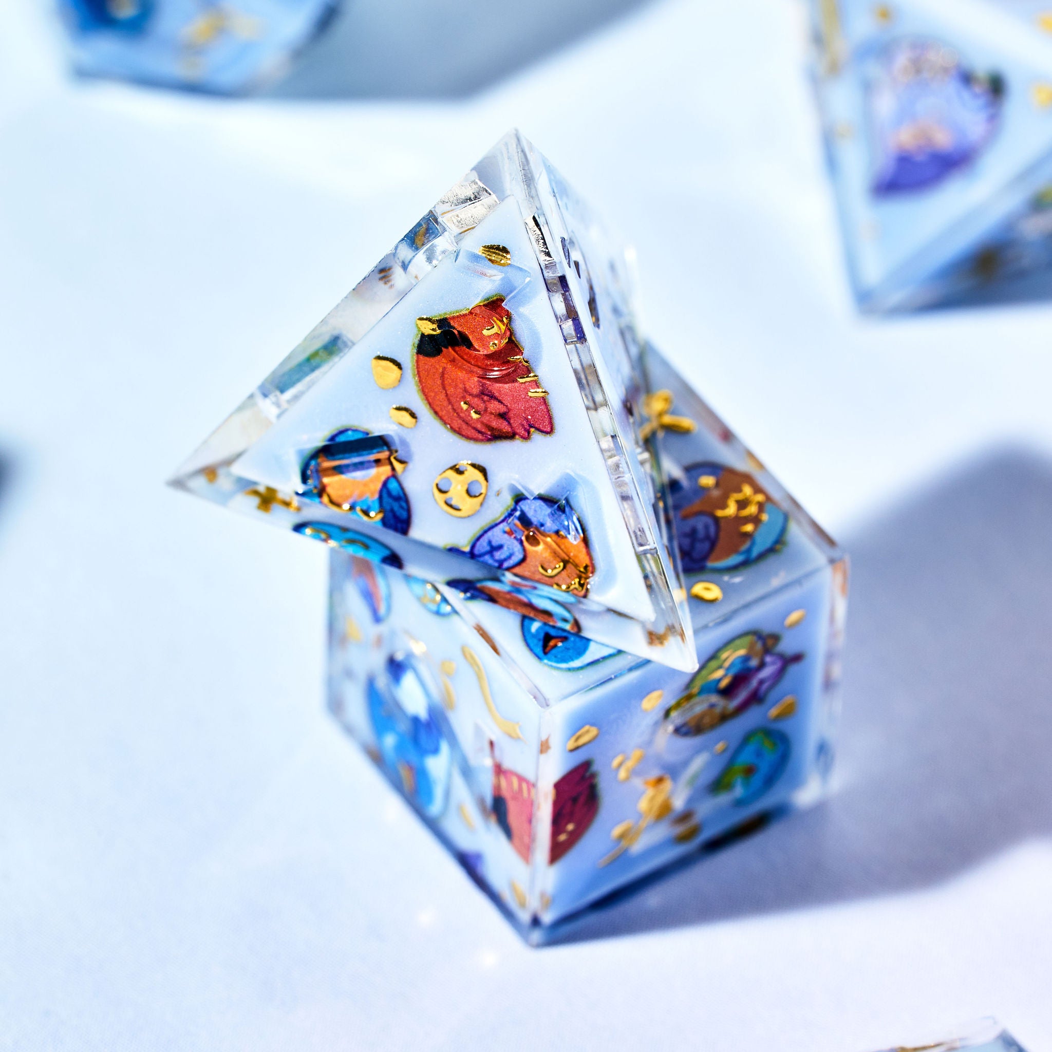 Round Birds 7-Piece Iconic Dice Set