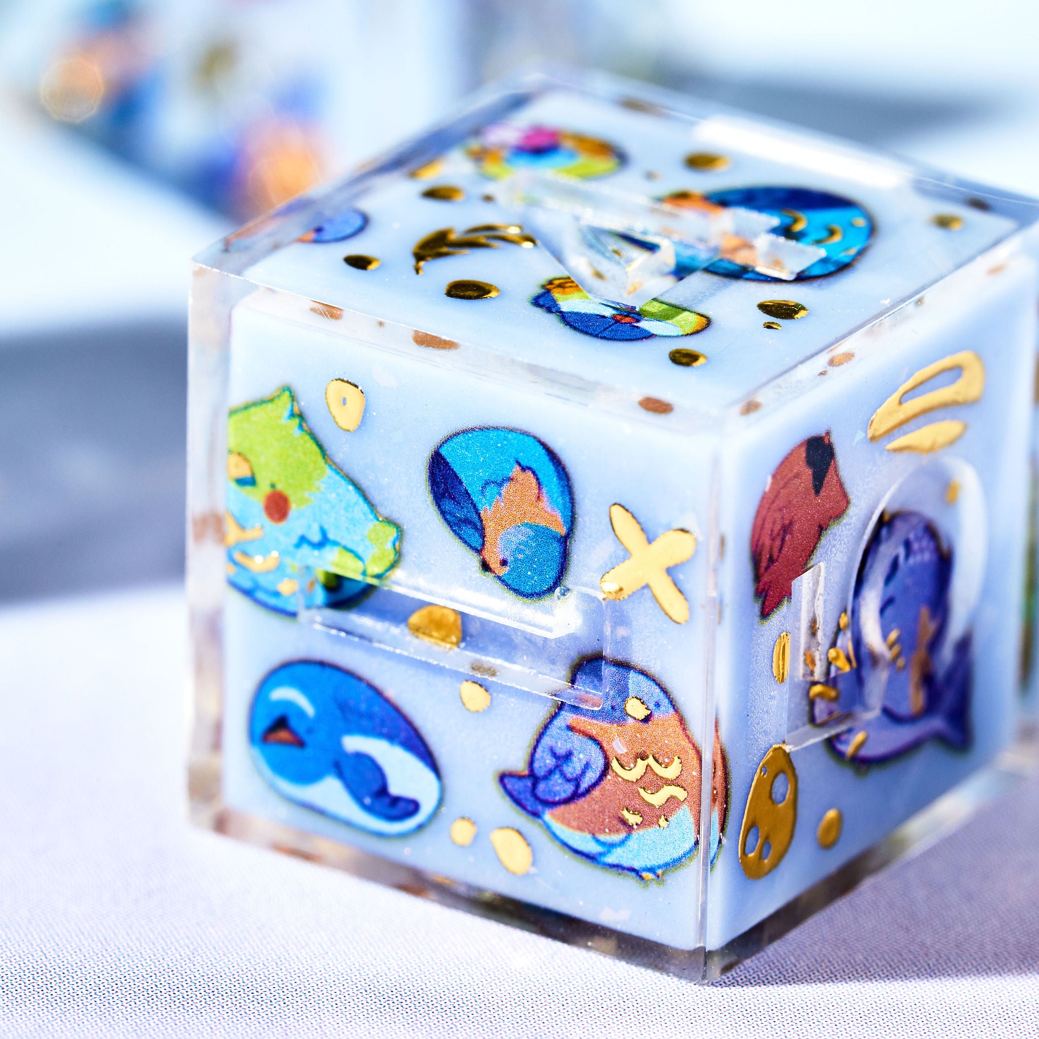 Round Birds 7-Piece Iconic Dice Set