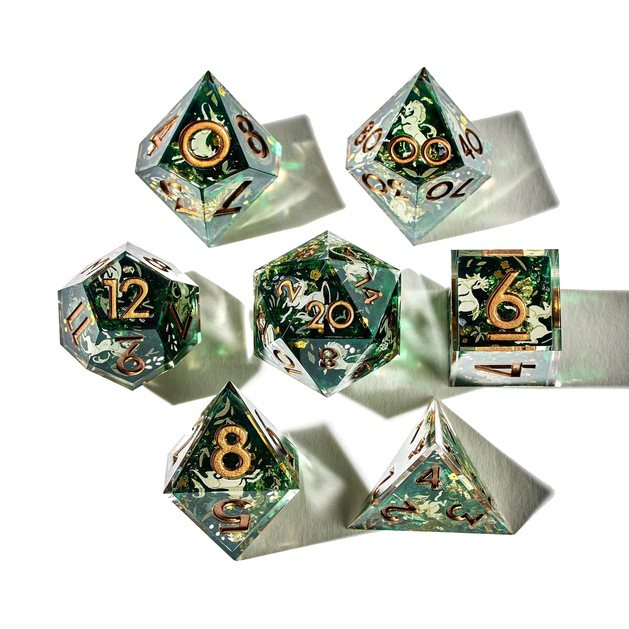 Hunt of the Unicorn 7-Piece Iconic Dice Set | Dispel Dice®