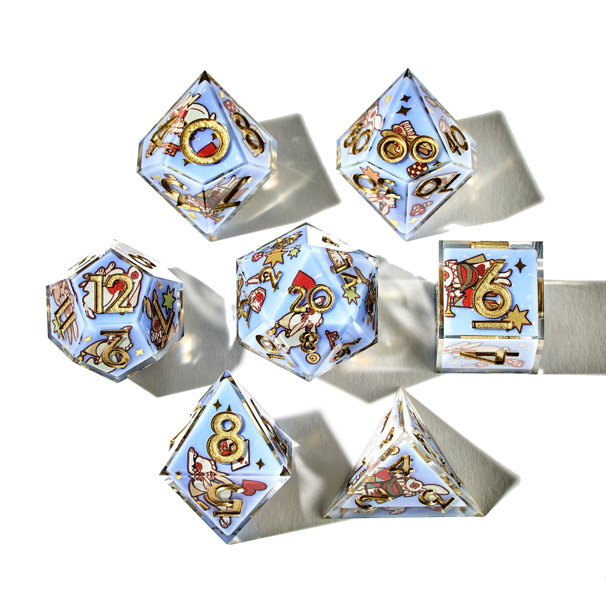 Down the Rabbit Hole 7-Piece Iconic Dice Set