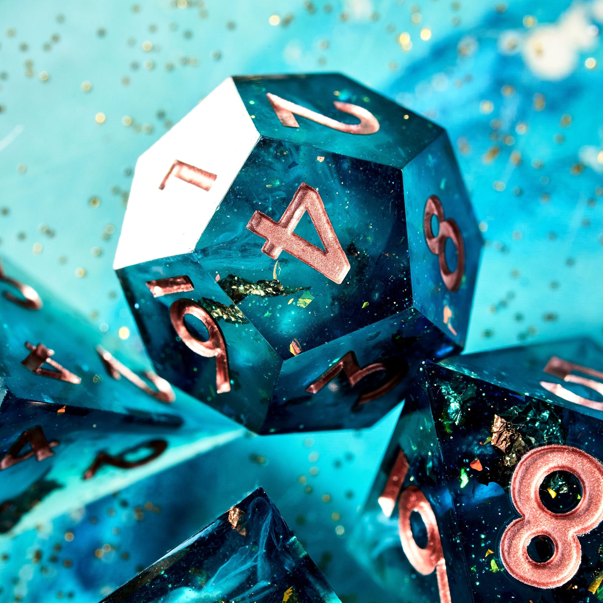 Seashore 7-Piece Polyhedral Dice Set