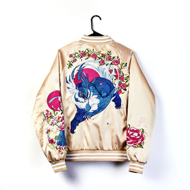 Snowy Owlbear Sukajan Bomber Jacket