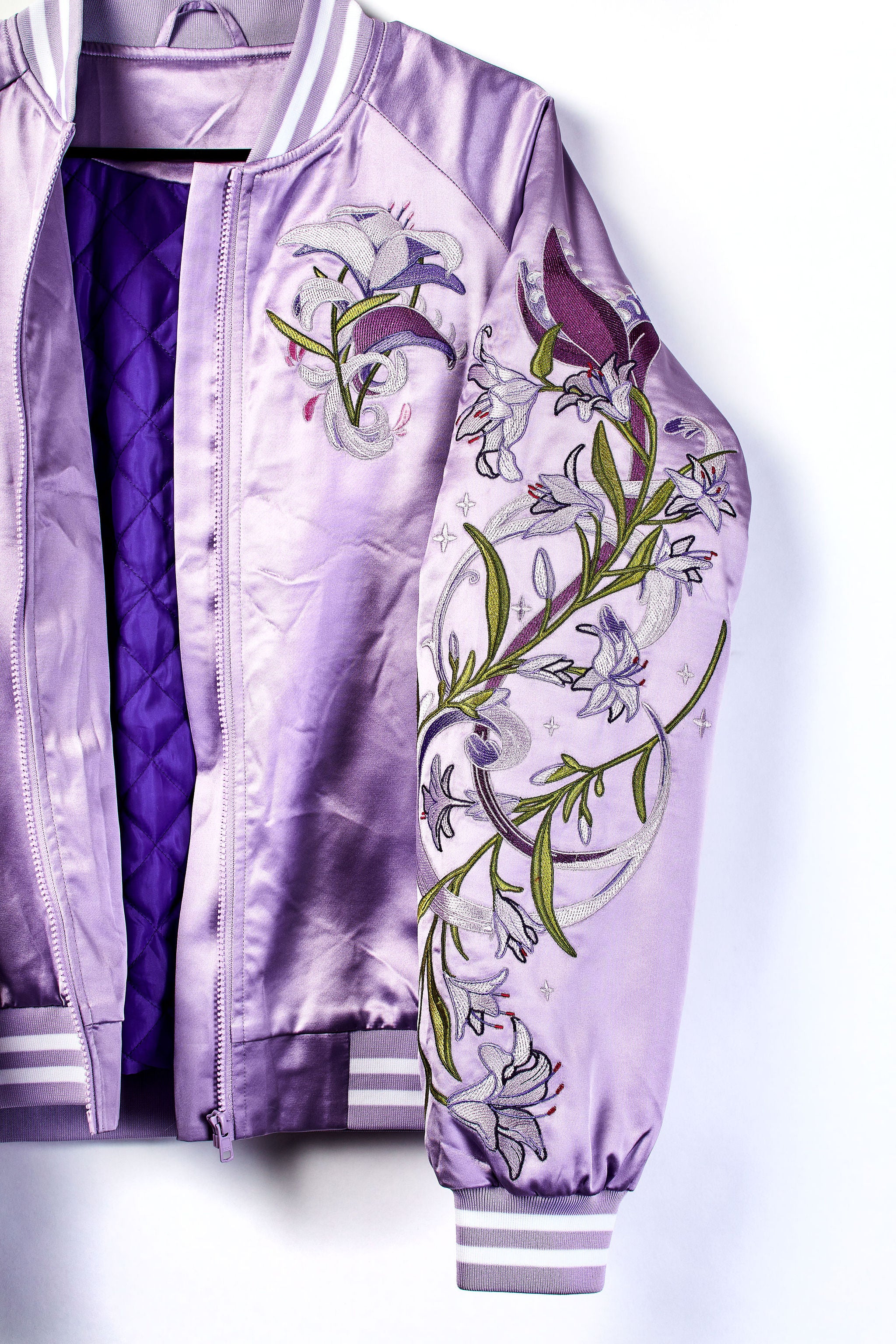 香辛龍 sukajan purple M Frieza Dragon ball Sukajan Souvenir Bomber Jacket – Shizuka
