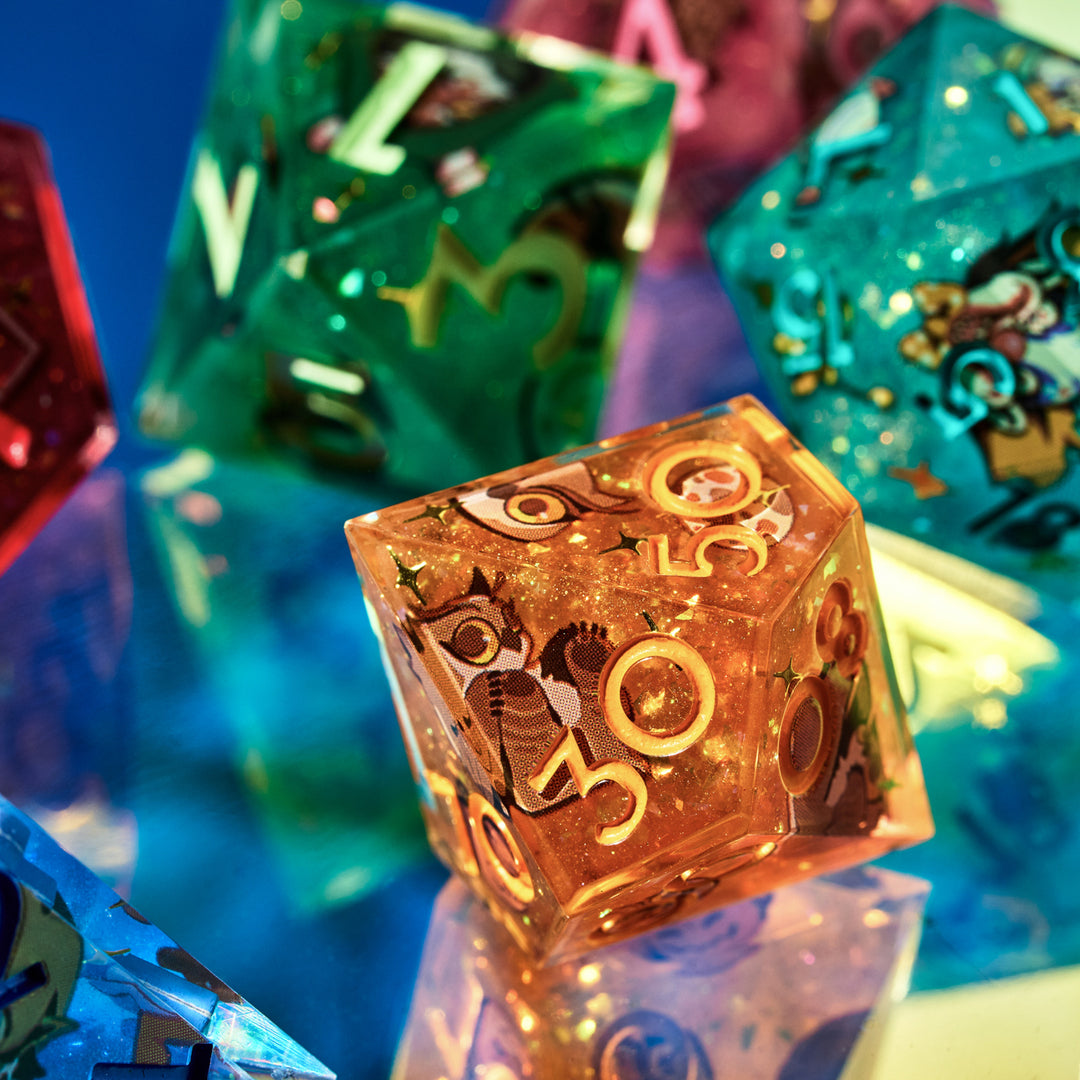 Avantris x Dispel Dice "Once Upon a Witchlight" Iconic 7-Piece Dice Set