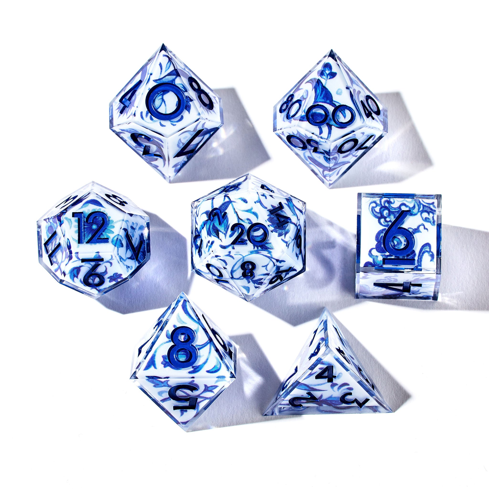 Qinghua Pottery Themed RPG Dice Set | Dispel Dice®