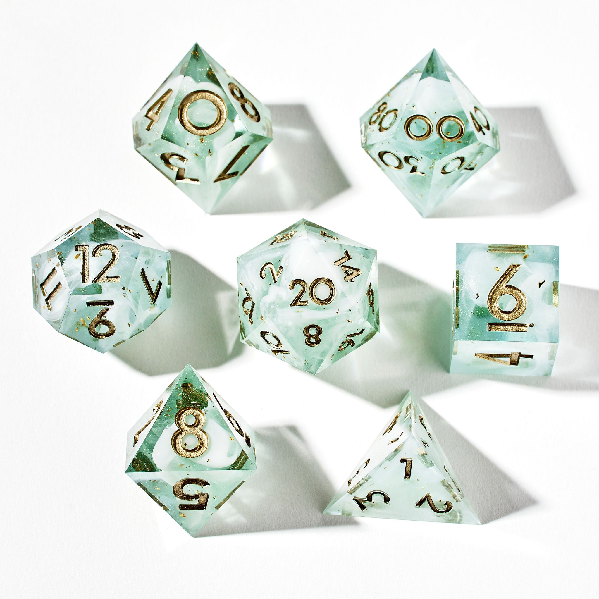 Cloudscape 7-Piece Polyhedral Dice Set - Dispel Dice - Premium DnD Dice & Accessories