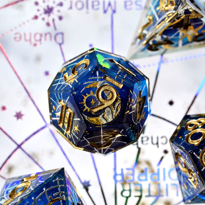 Pointy Hat x Dispel Dice "Arcane Constellations" 7-Piece Iconic Dice Set