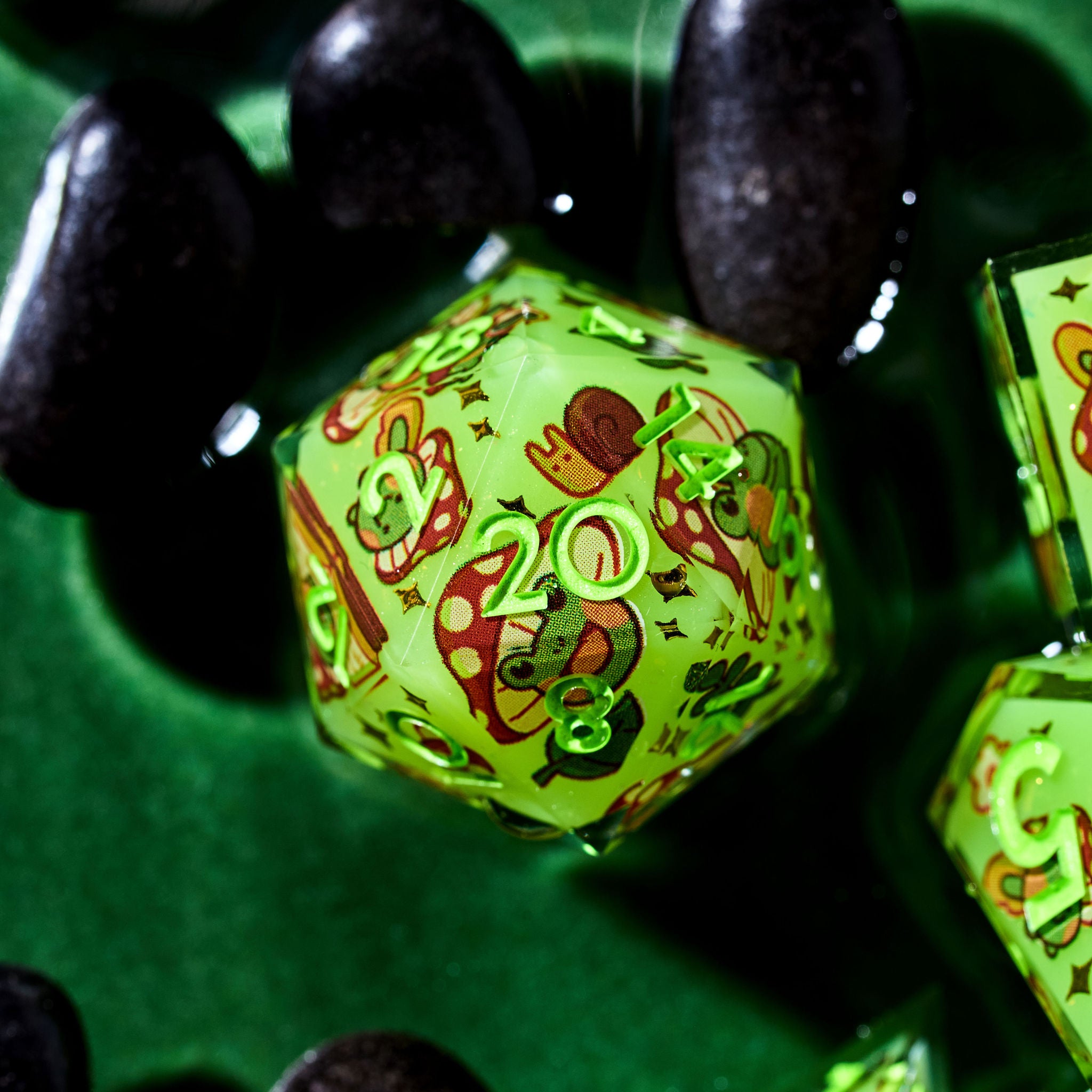 Toadstool Frogs 7-Piece Iconic Dice Set