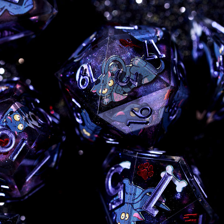 Tentacle Kitten 7-Piece Iconic Dice Set