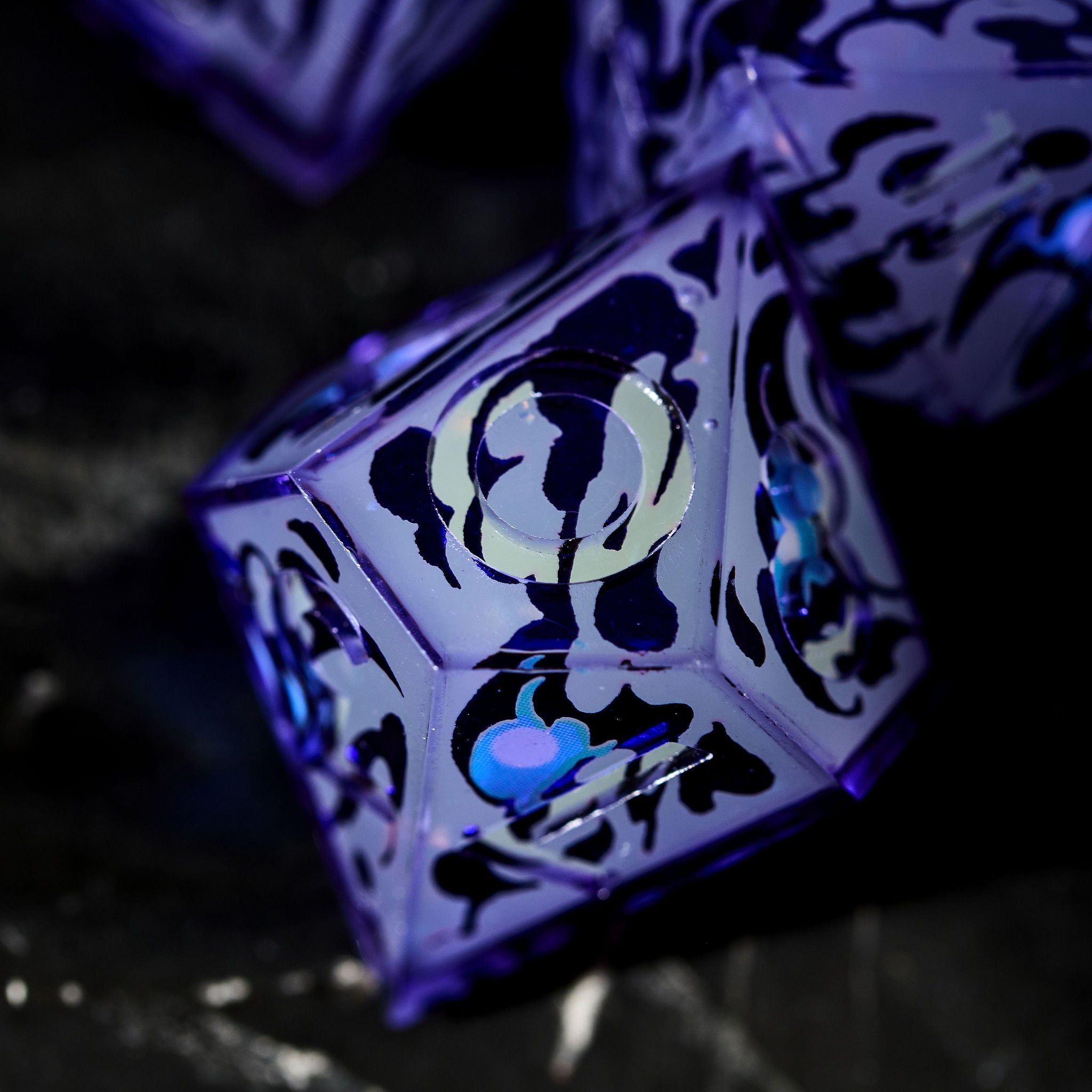 Will-O-Wisps 7-Piece Glow-in-the-Dark Iconic Dice Set