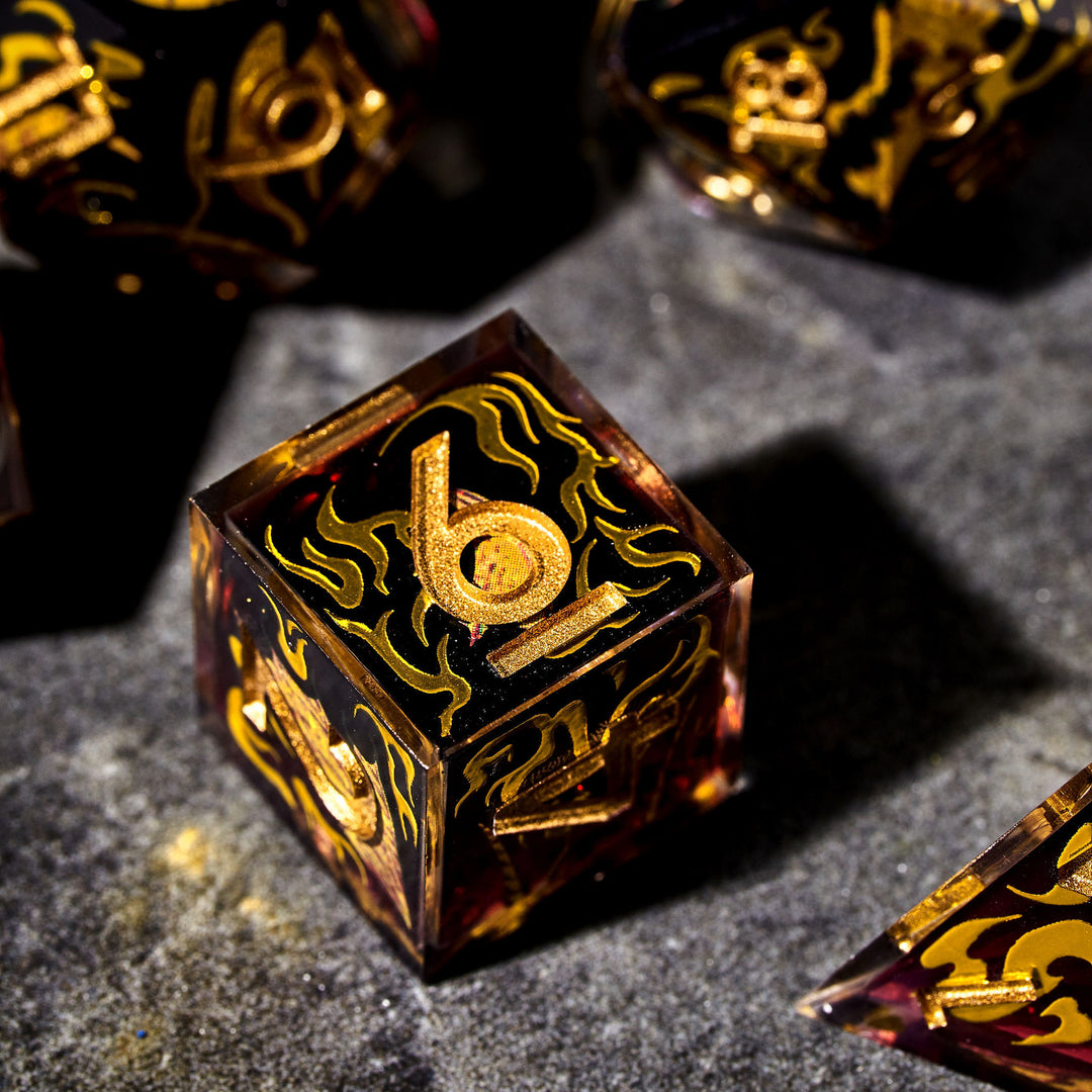 Quest's End x Dispel "Dragon Bones" 7-Piece Iconic Dice Set