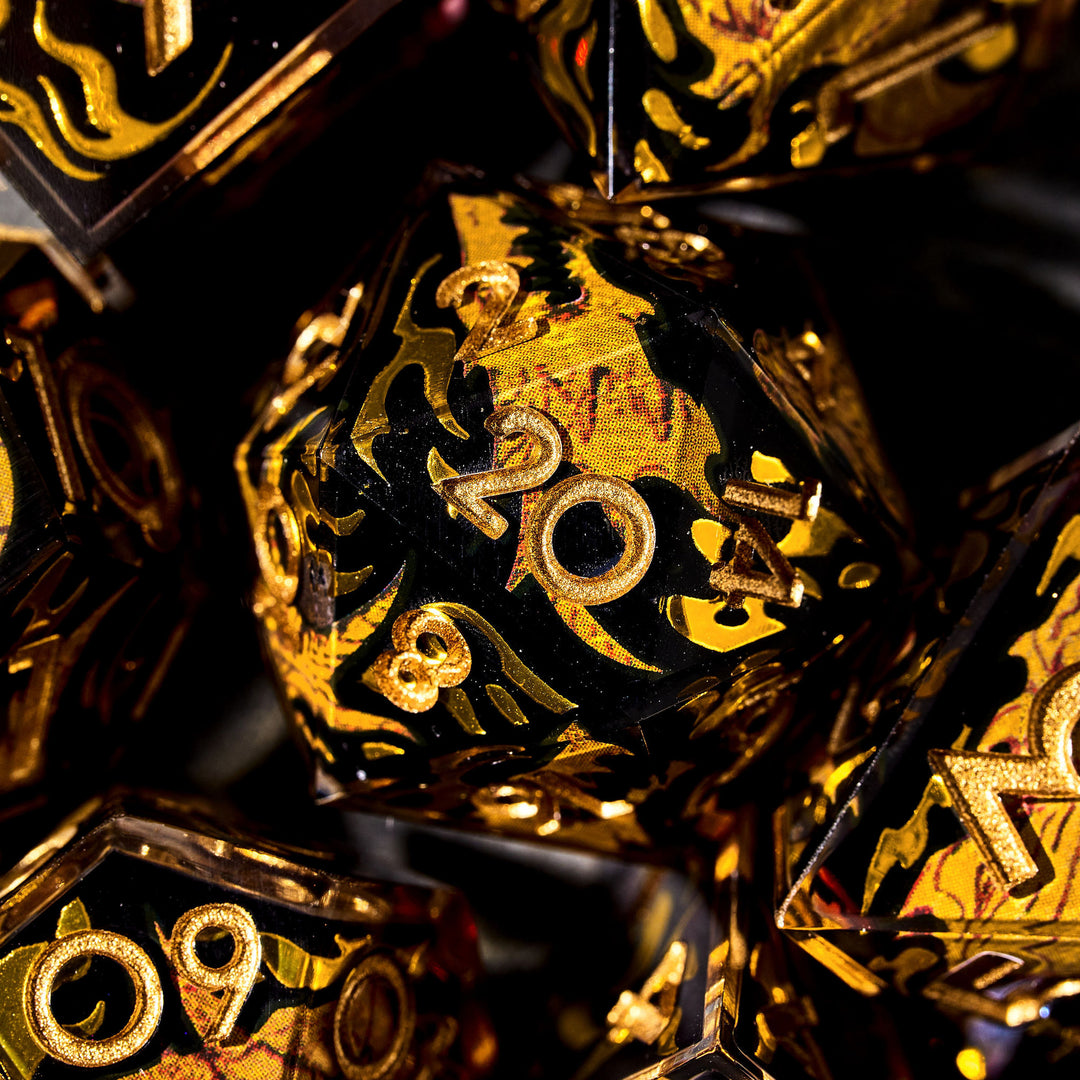 Quest's End x Dispel "Dragon Bones" 7-Piece Iconic Dice Set