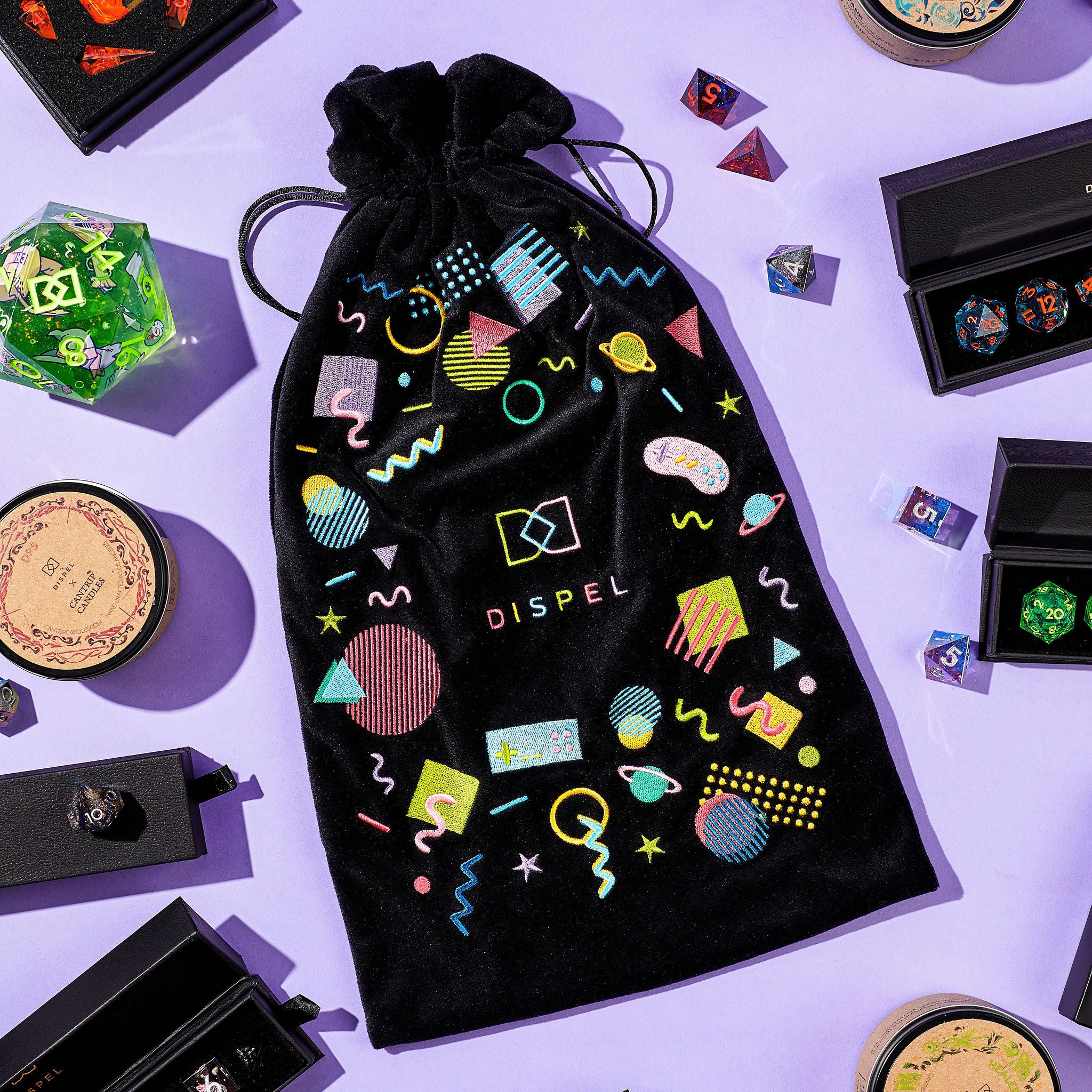 Premium Holiday Lucky Bag w/ Death by Ooze 95mm CHONK D20 - Dispel Dice - Premium DnD Dice & Accessories