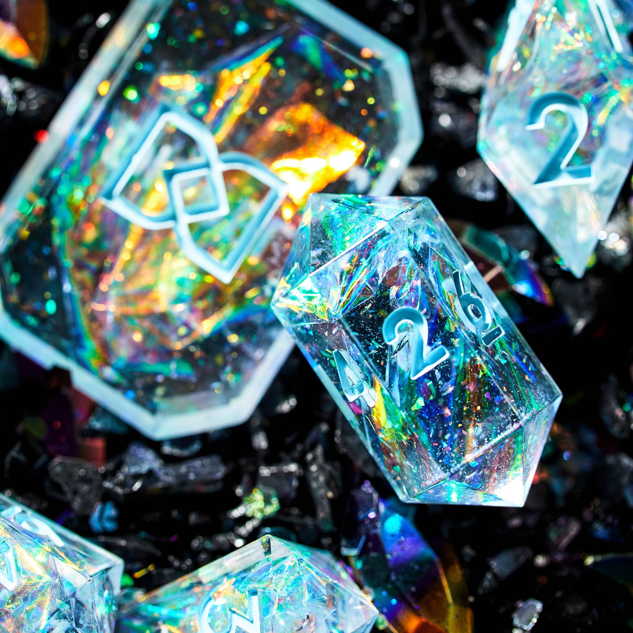 Girl's Best Friend 7-Piece Jewel Shape Dice Set