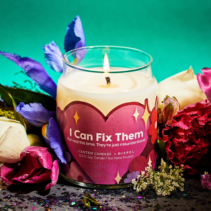 Dispel Dice x Cantrip Candles "I Can Fix Them" Scented Soy Candle (9 oz.)