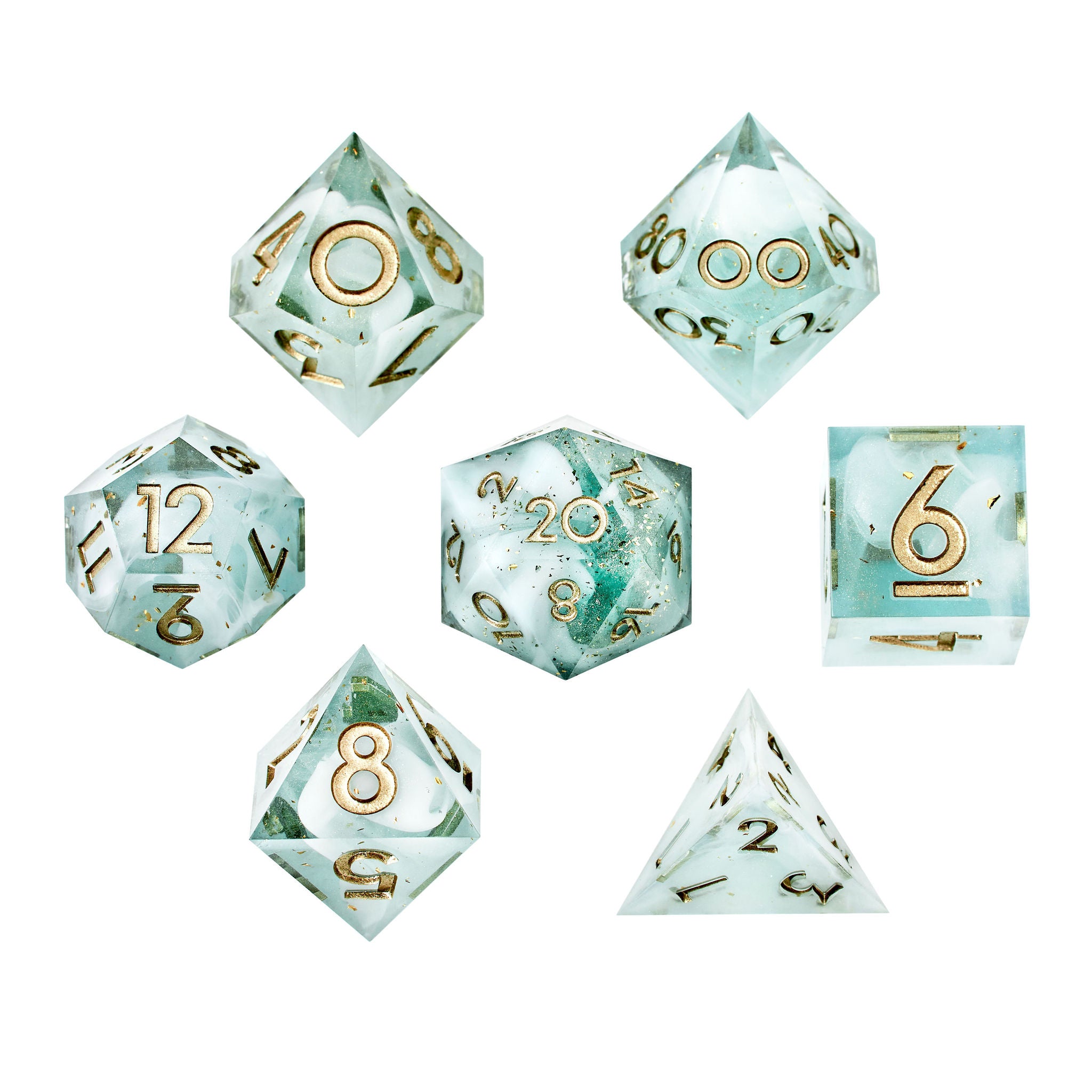 Cloudscape 7-Piece Polyhedral Dice Set - Dispel Dice - Premium DnD Dice & Accessories