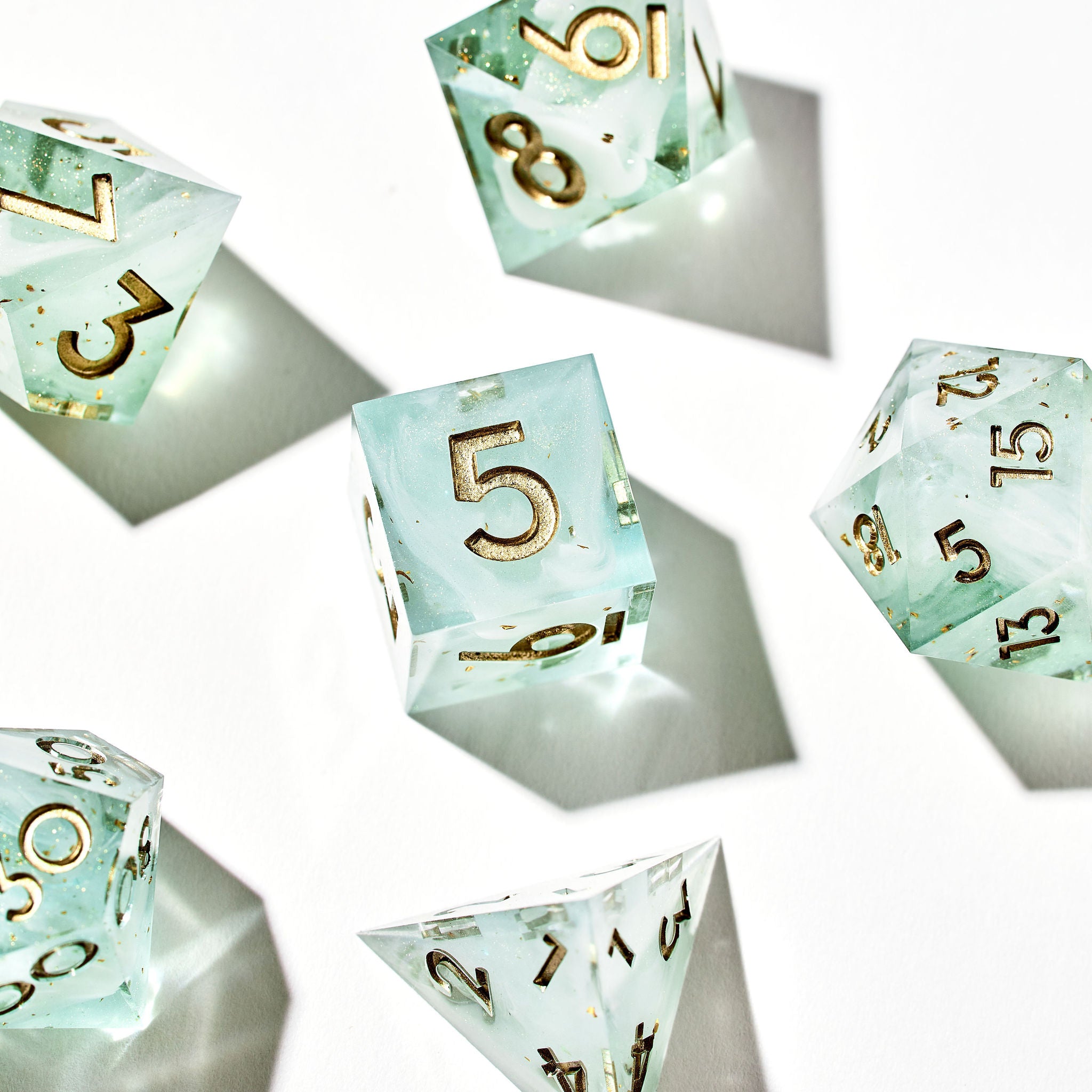 Cloudscape 7-Piece Polyhedral Dice Set - Dispel Dice - Premium DnD Dice & Accessories