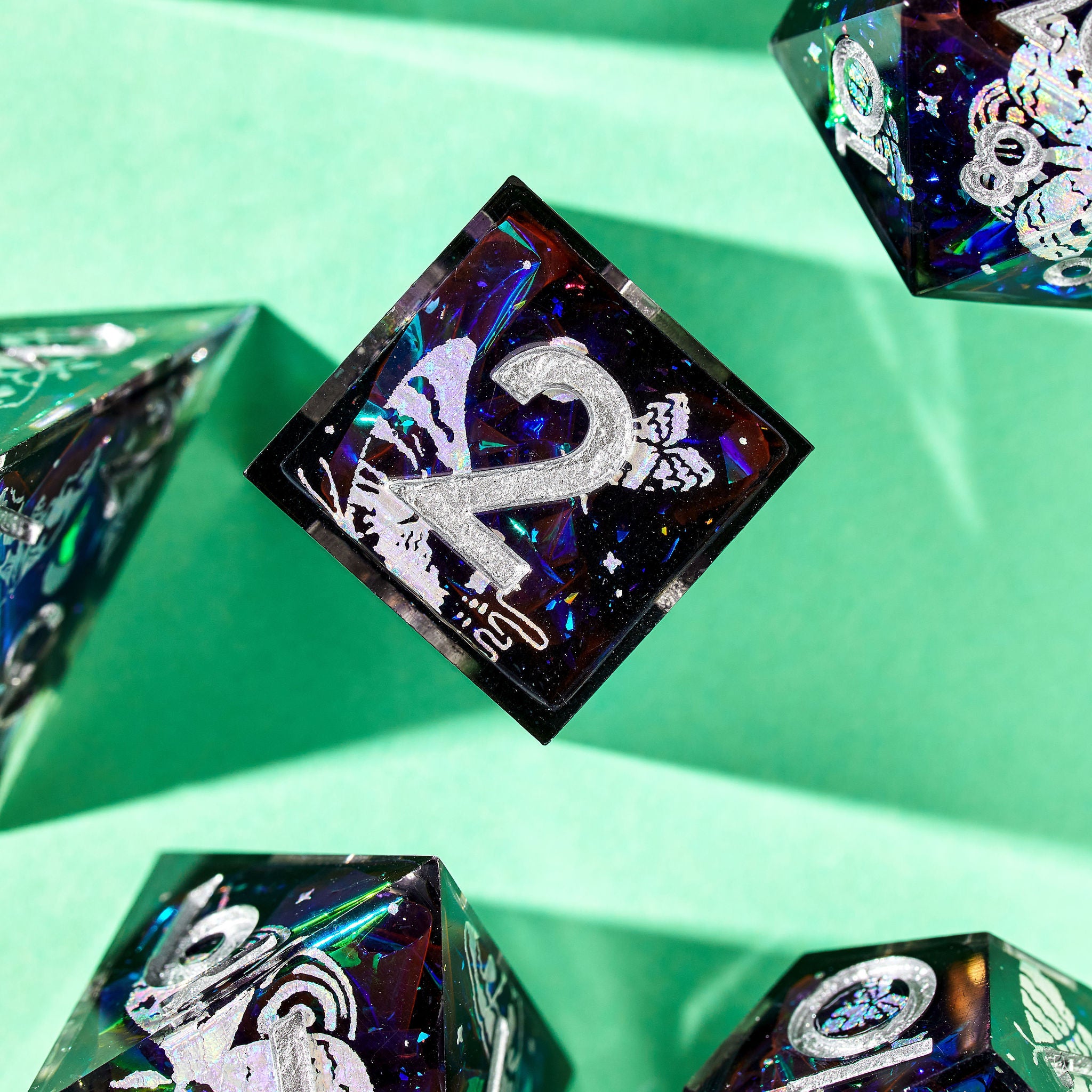 Dusk Moth 7-Piece Polyhedral Dice Set - Dispel Dice - Premium DnD Dice & Accessories